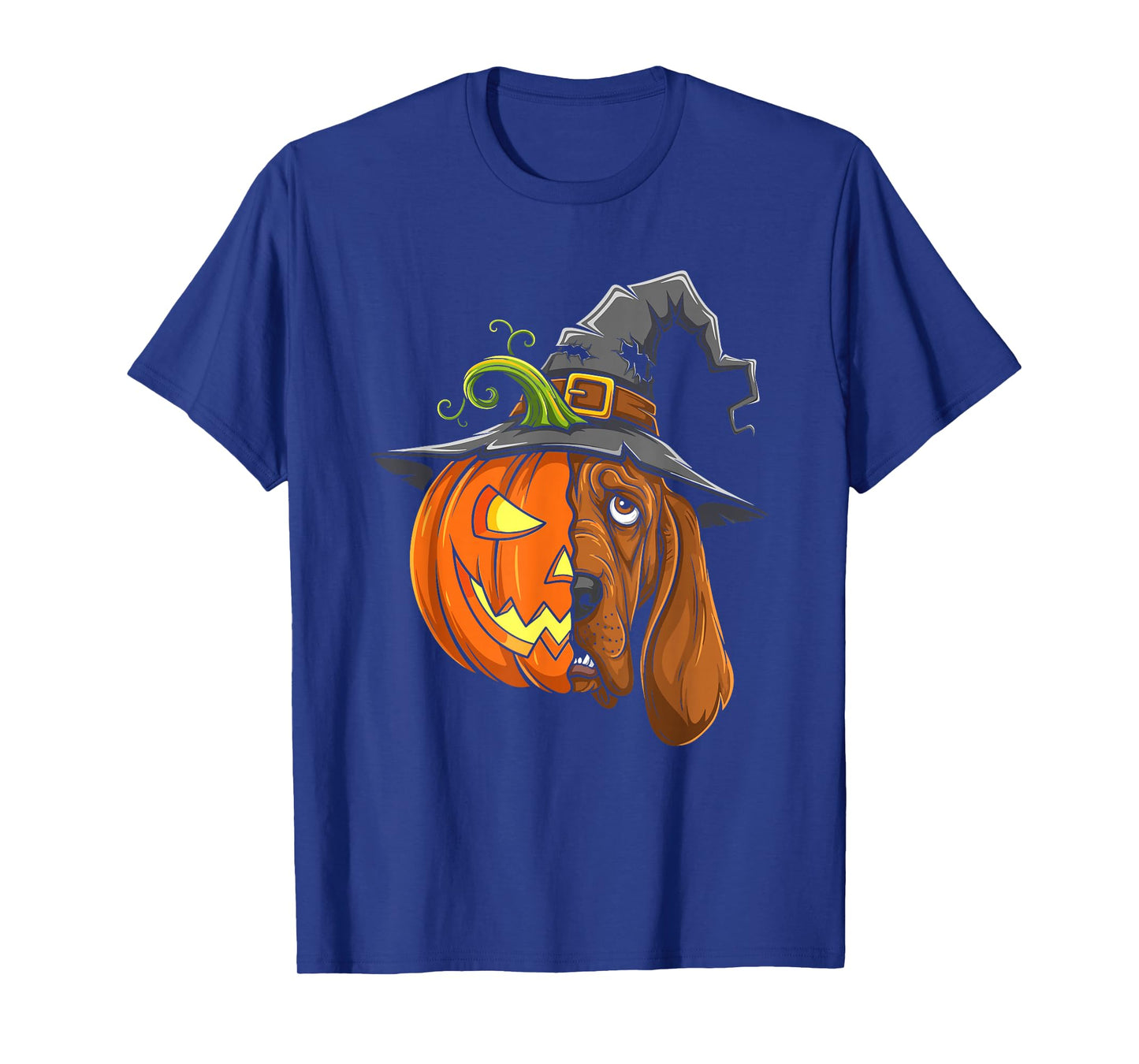 Bloodhound Pumpkin Jack O Lantern Halloween Kids Mens Womens T-Shirt