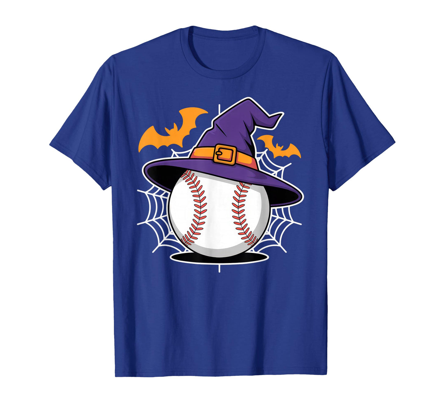 Baseball Witch Hat Spooky Vibes Sports Fans Halloween T-Shirt