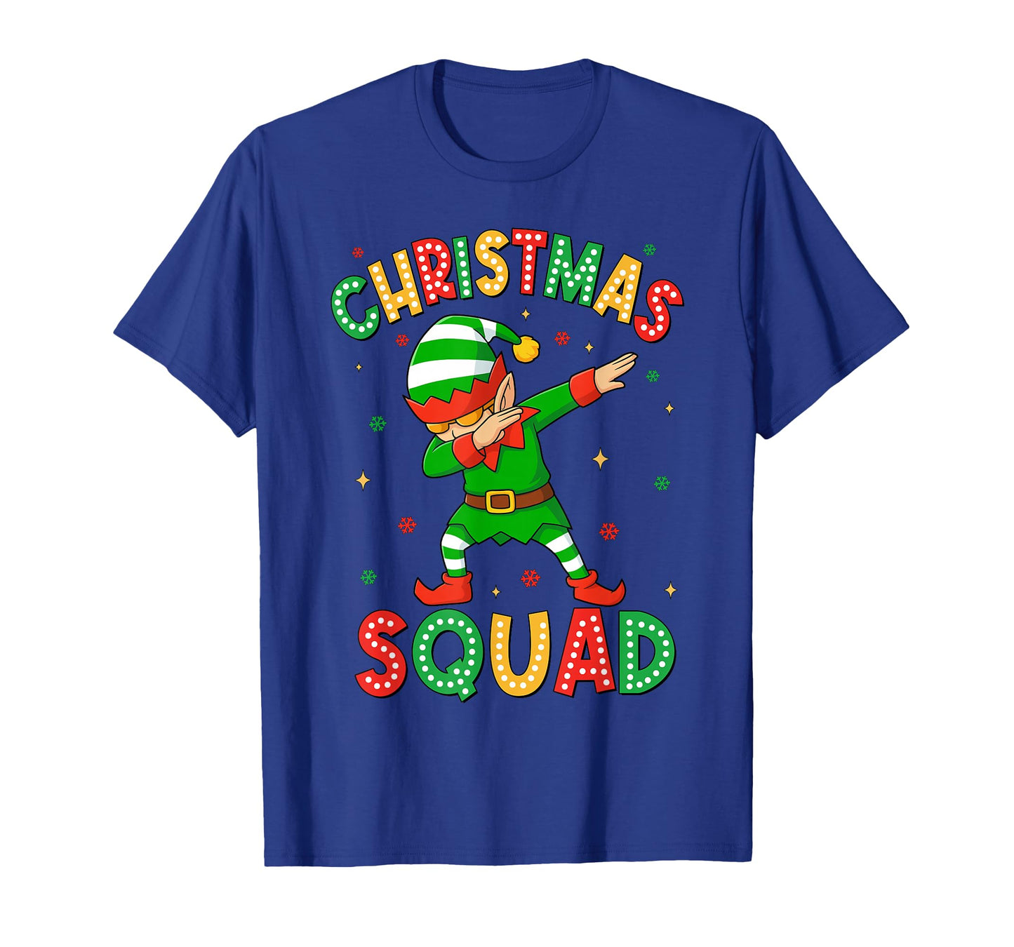 Dabbing Christmas Squad Santa Elf Family Matching Pajamas T-Shirt