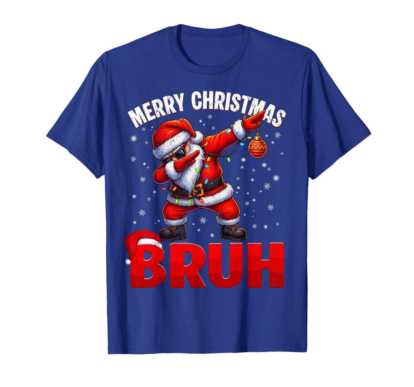 Bruh Merry Christmas Xmas Dabbing Santa Mens Boys Kids T-Shirt