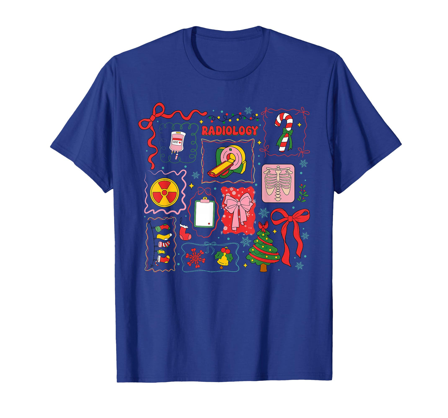Radiology Christmas Coquette Bow X-Ray Tech Radiology Xmas T-Shirt