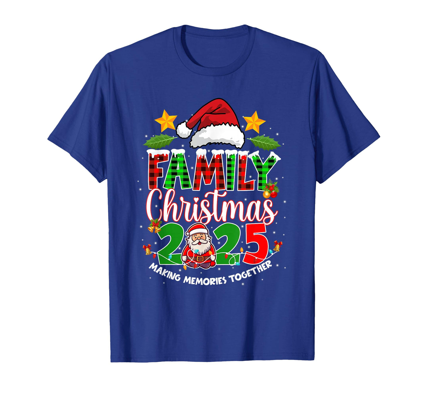 Family Christmas 2025 Matching Squad Santa Hat Xmas Pajama T-Shirt