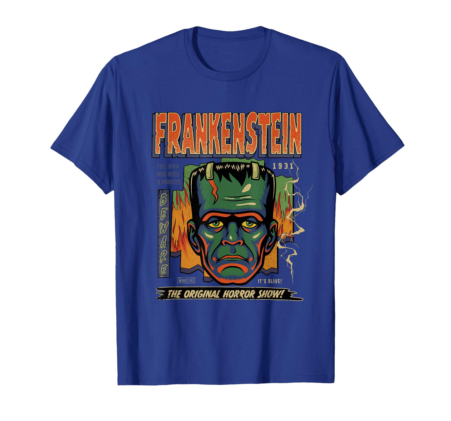 Universal Monsters Frankenstein Vintage Halloween Mask T-Shirt