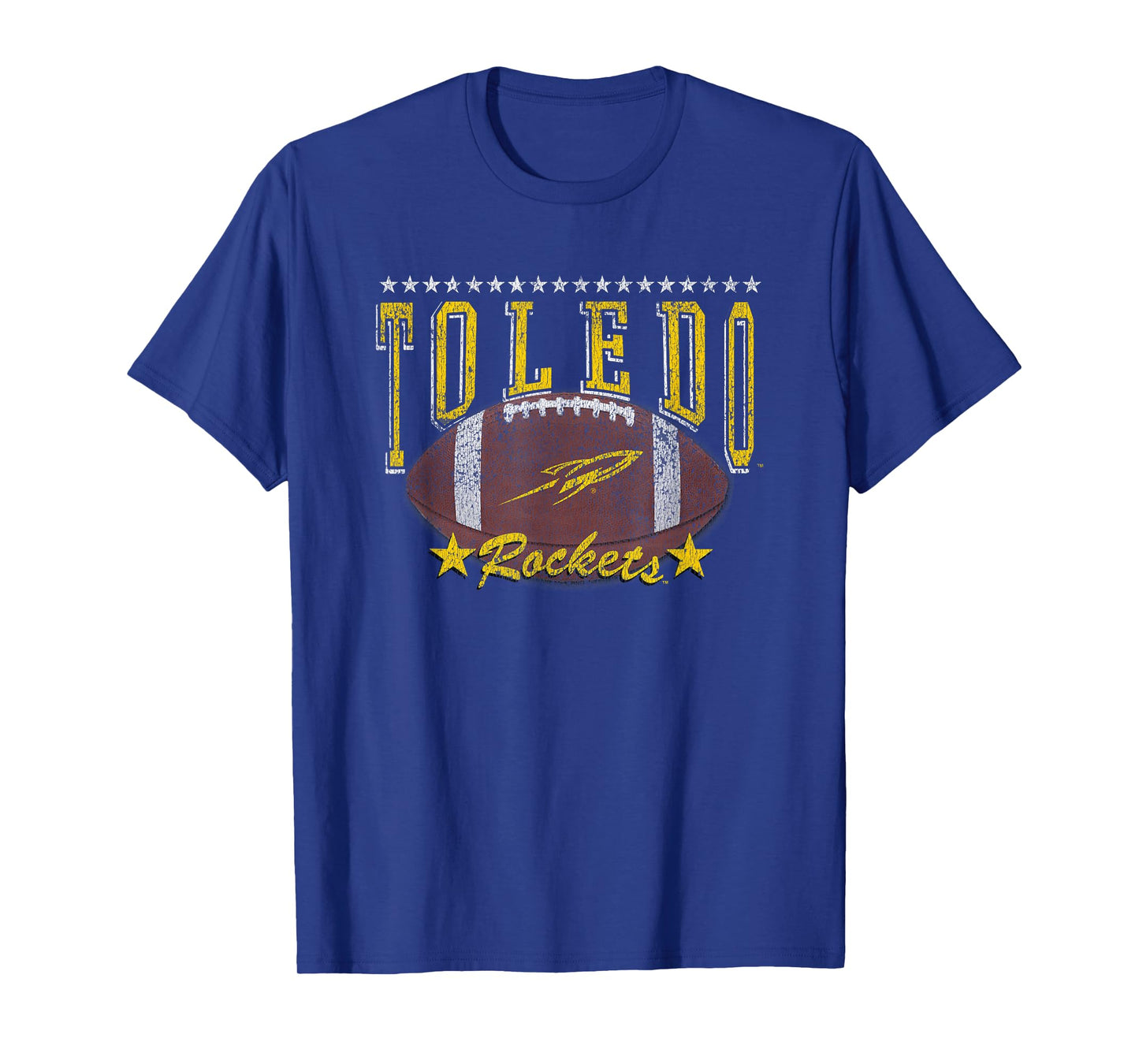 Toledo Rockets Football Vintage Stars Navy T-Shirt