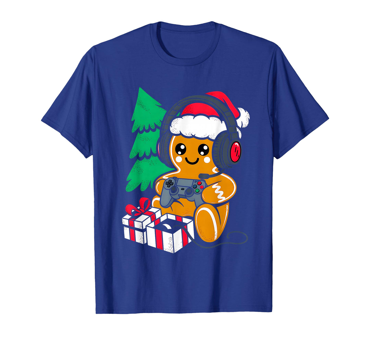 Funny Christmas Gamer Gingerbeard Xmas Gaming Men Boys Kids T-Shirt