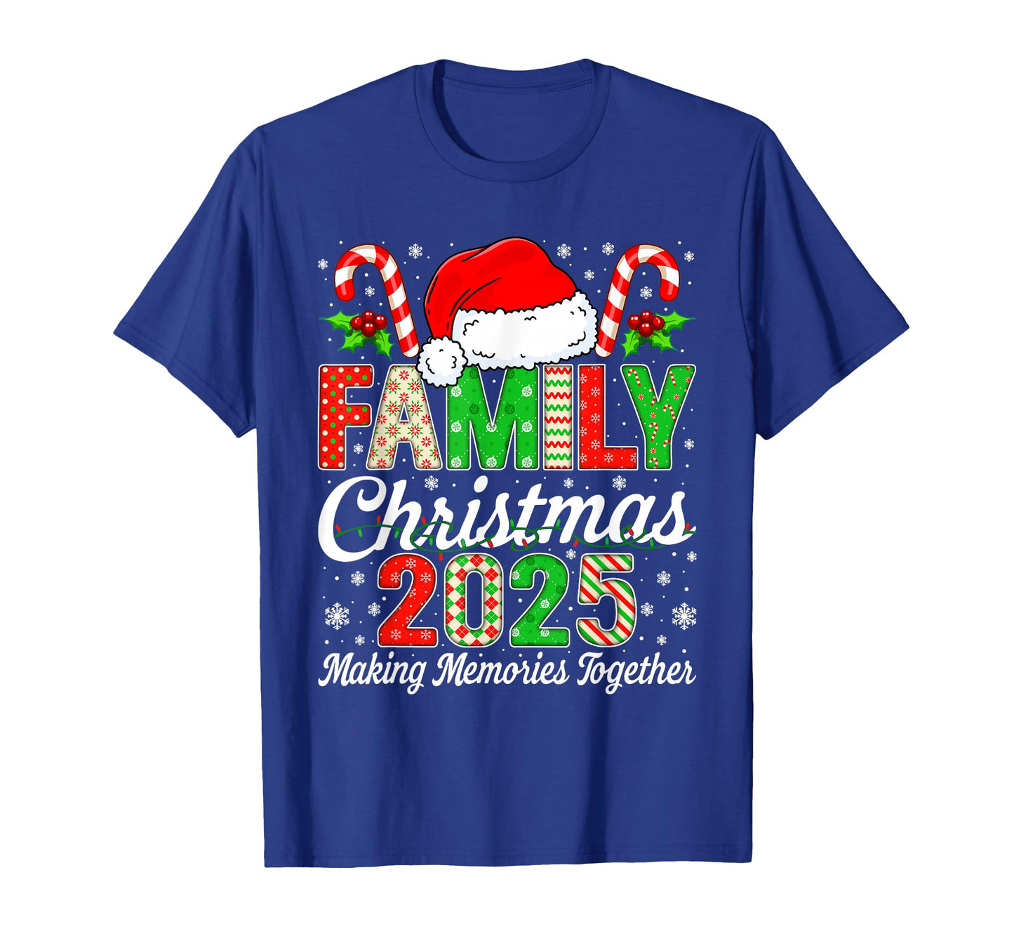 Family Christmas 2025 Squad Santa Elf Xmas Matching Outfit T-Shirt