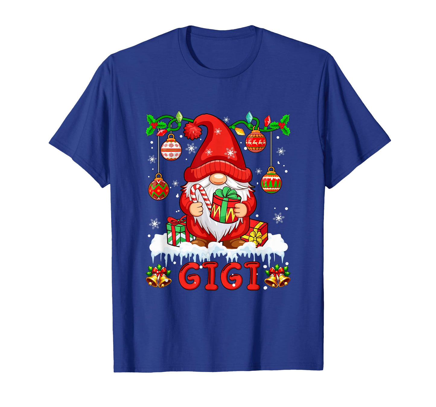 Gigi Christmas Gnome Colorful Lights Matching Family Group T-Shirt