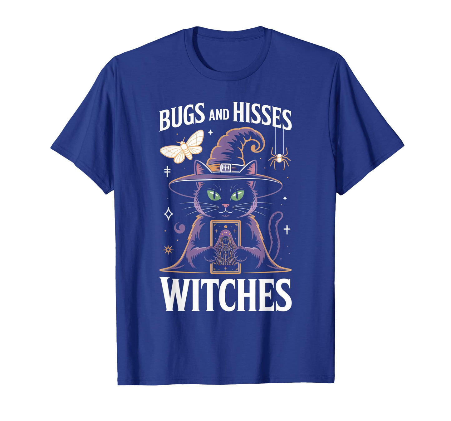 Bugs and Hisses Witches Tarot Cat Occult Mystical Apparel T-Shirt