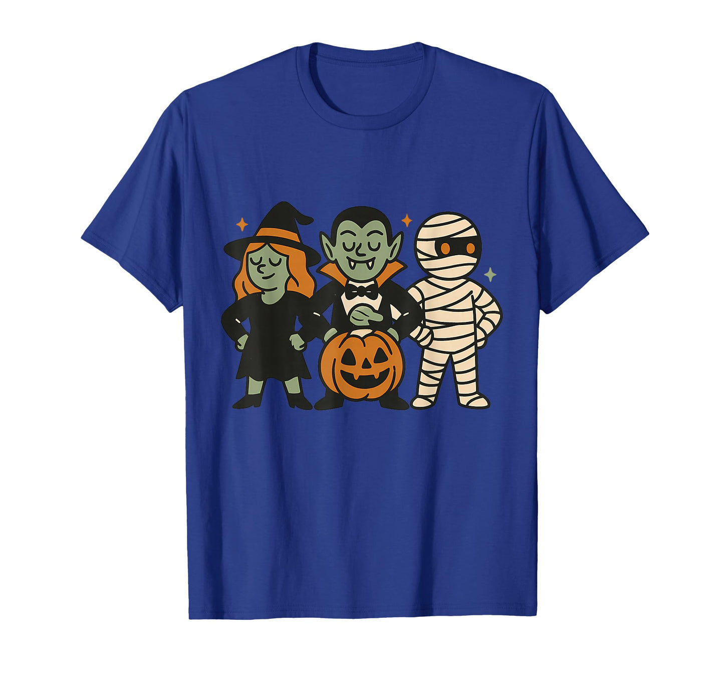 Spooky Squad Halloween Fun: Witch, Vampire, Mummy T-Shirt