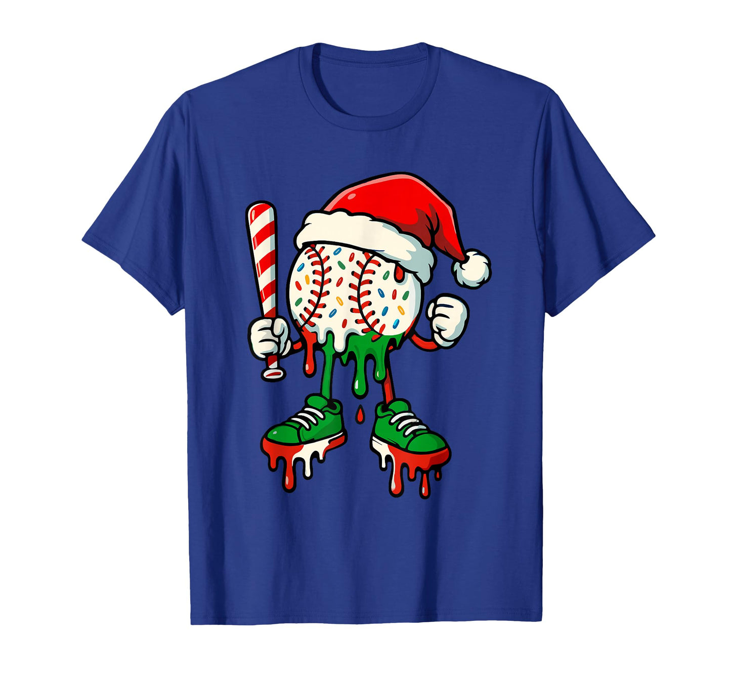 Christmas Baseball Drip for Boys Ice Cream Drip Baseball T-Shirt