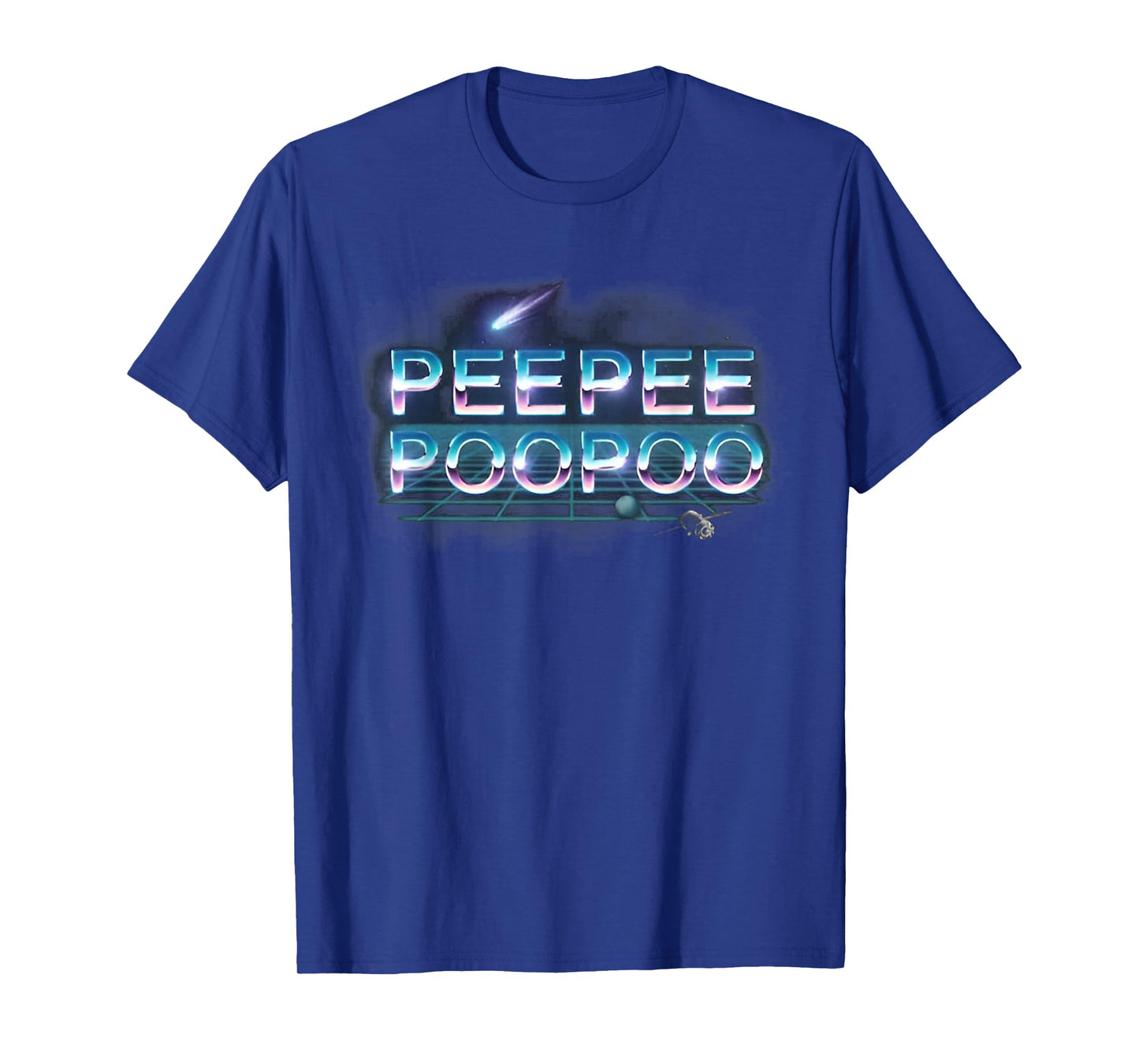 Peepeepoopoo Black Retro Humor T-Shirt, Unisex-Adults, Small
