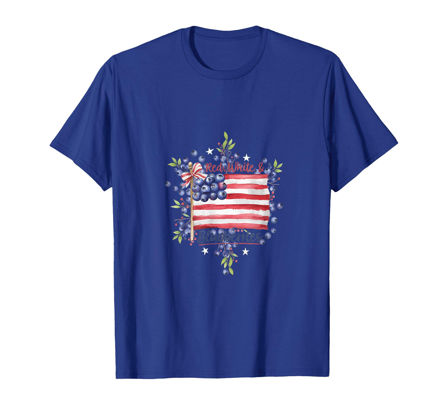 Red, White & Blueberries Funny Vintage Patriot USA T-Shirt