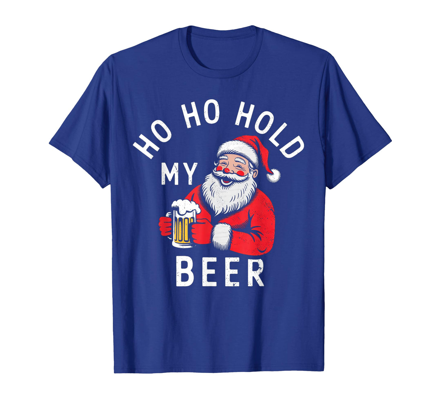 Ho Ho Hold My Beer Christmas Drinking Santa Gifts T-Shirt