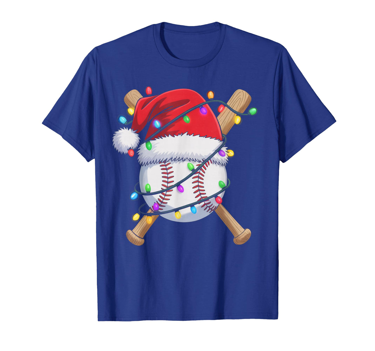 Santa Sports Design for Men Boys Christmas Baseball Player T-Shirt