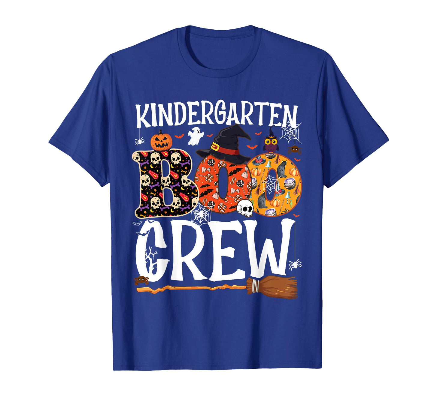 Kindergarten Boo Crew Cute Ghost Halloween Teacher Kids T-Shirt