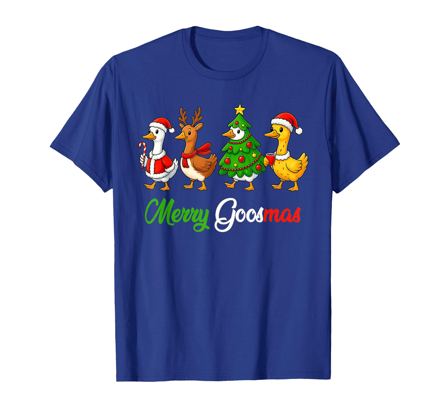 Merry Goosmas Funny Christmas Goose Holiday T-Shirt
