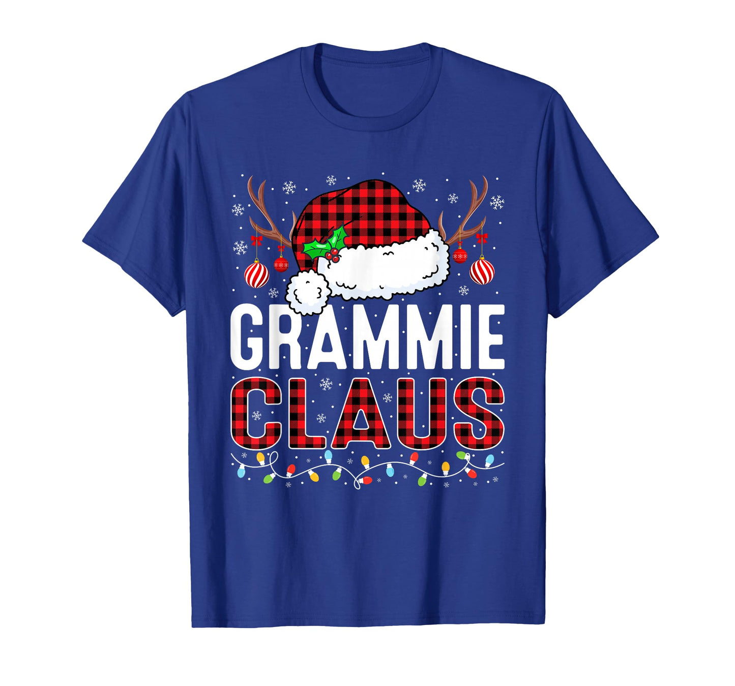 Christmas Lights Grammie Claus Family Matching Xmas Pajama T-Shirt