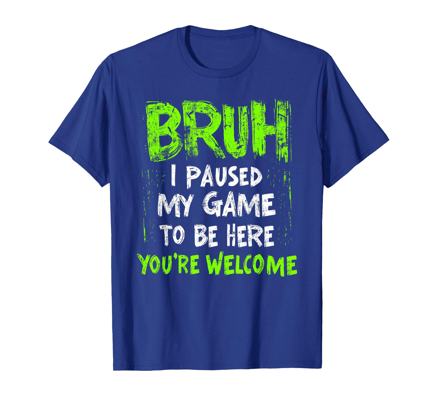 Funny Video Gamer Bruh I Paused My Game Teen Boys Gaming T-Shirt