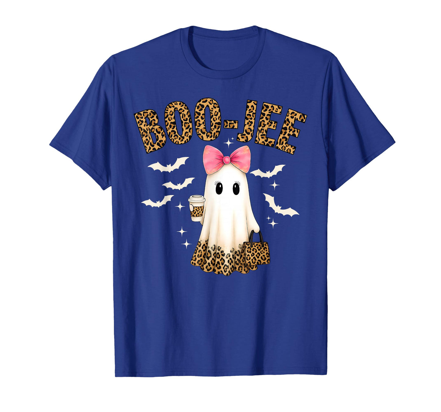 Boo JEE Boujee Pink Ghost Halloween October Vibes T-Shirt