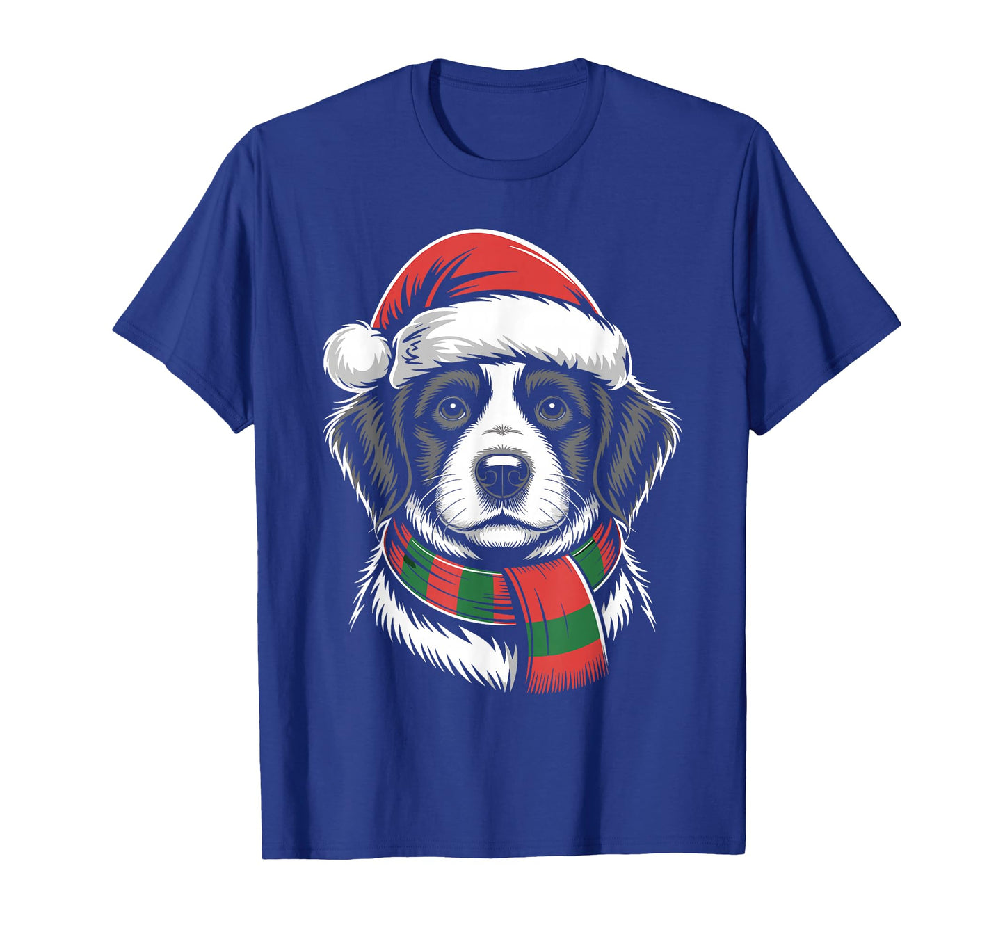 Afador Dog Xmas Santa Hat Scarf Christmas Costume T-Shirt