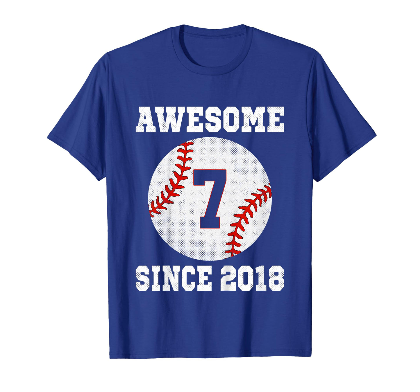 Kids 7th Birthday Baseball Player 7 Years Old Vintage Sports T-Shirt