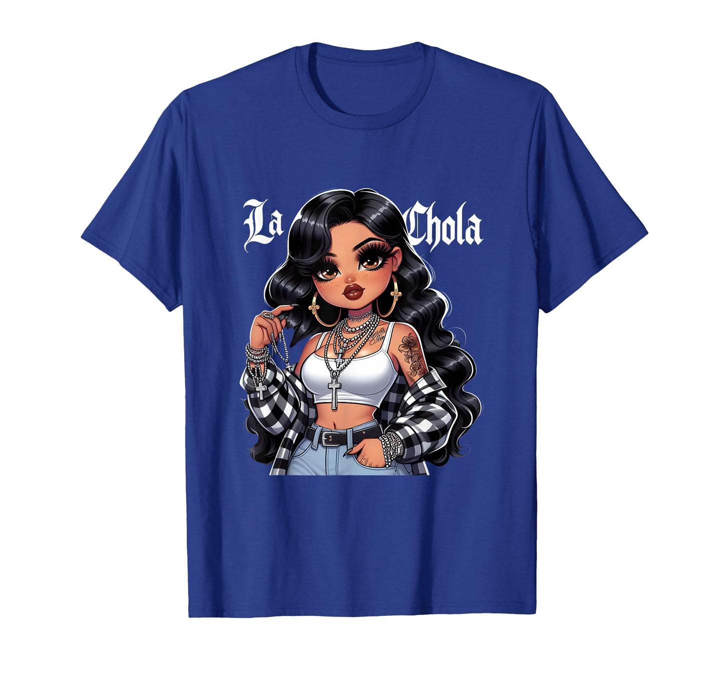 Chola Chibi Girl Hispanic Heritage Month Brown Pride Chicana T-Shirt