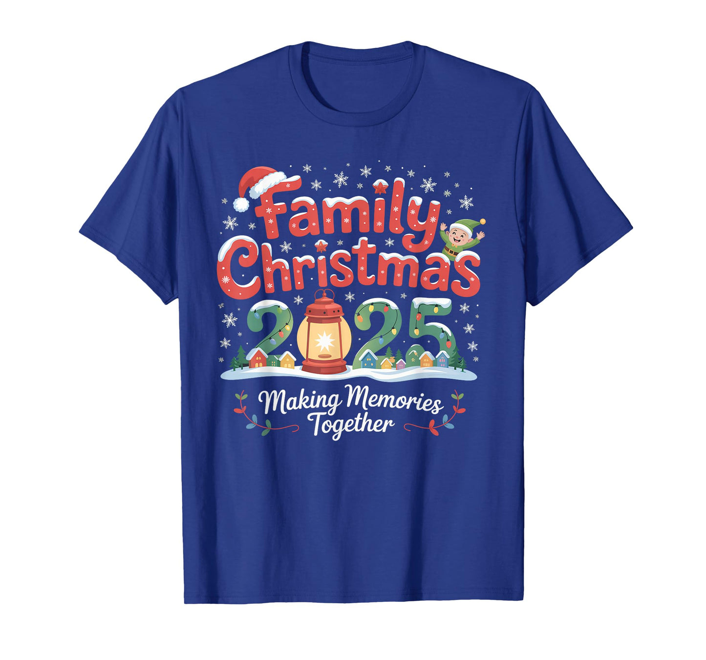 Family Christmas 2025 Matching Squad Santa Elf Funny Xmas T-Shirt