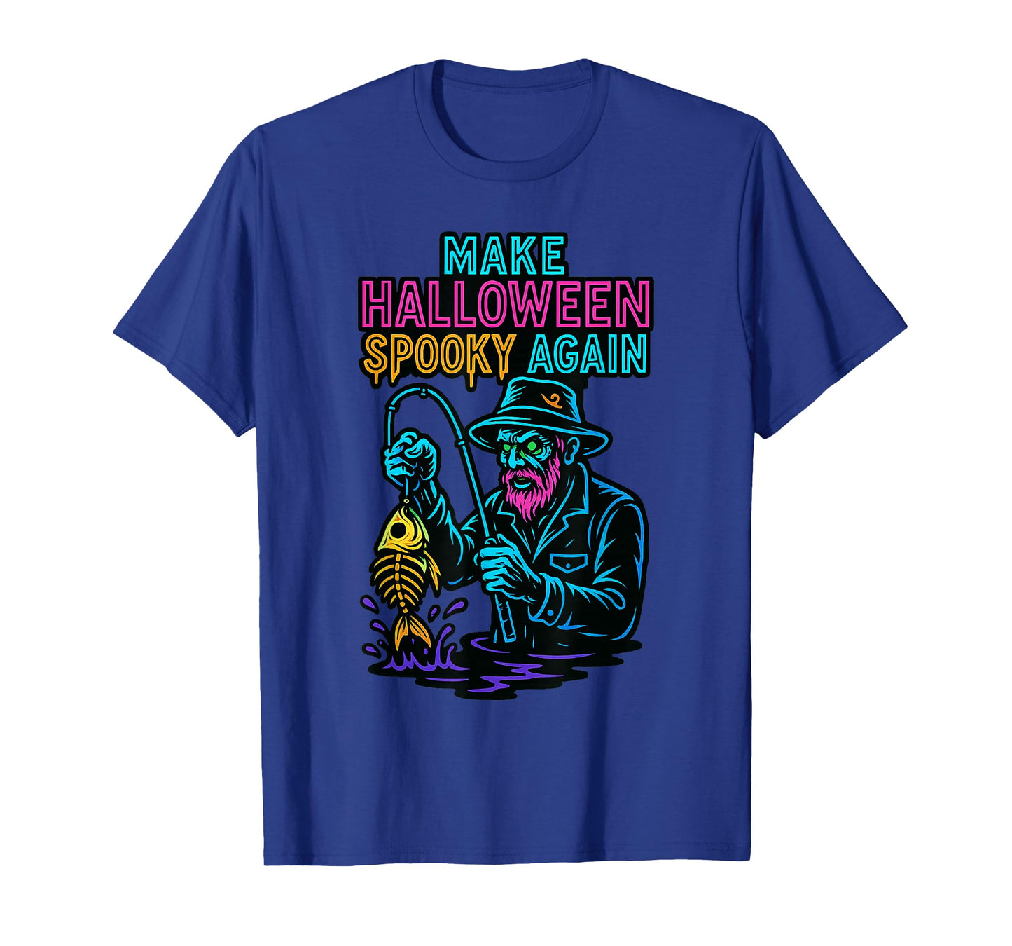 Make Halloween Spooky Again Zombie Fishing Fisherman T-Shirt