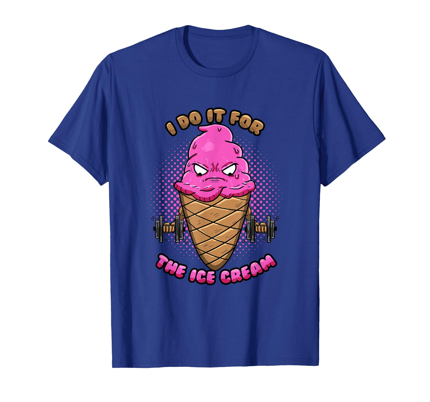 Strawberry Ice Cream Workout Funny Gym Fitness Gift T-Shirt