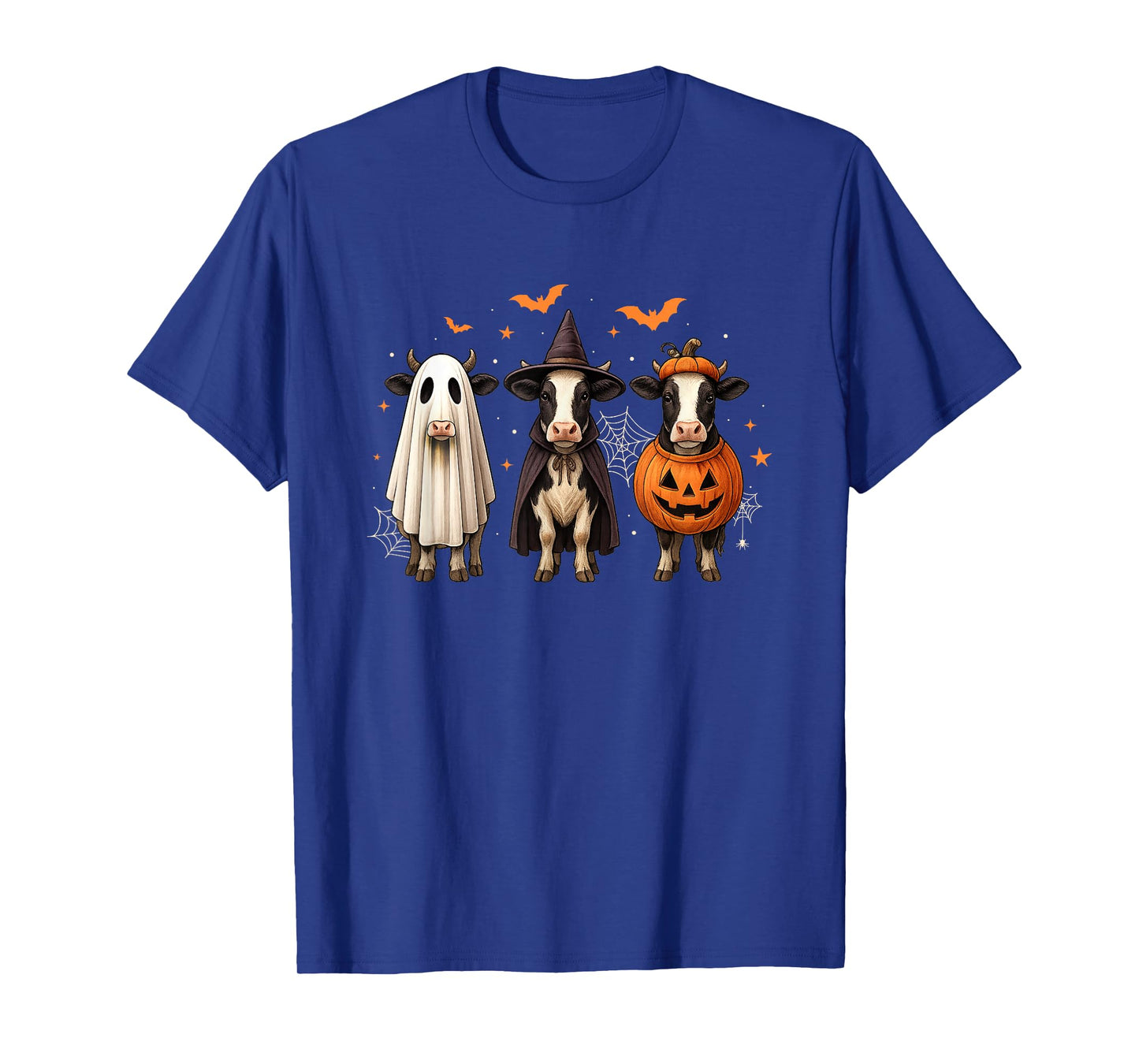 Funny Cow Ghost Witch Pumpkin Halloween Costume Spooky T-Shirt