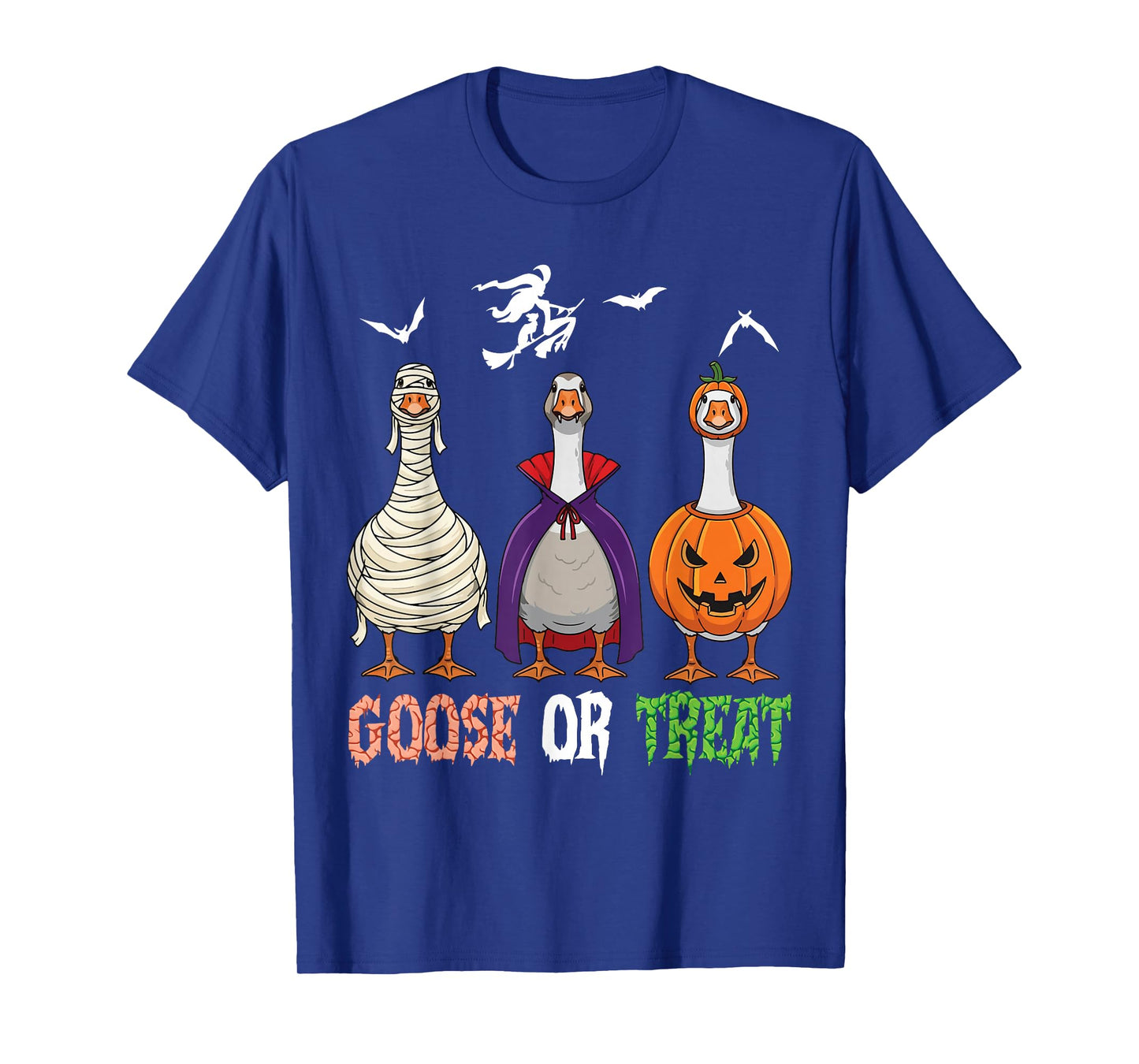 Goose Or Treat Halloween Witch Ghost Pumpkin Gooses Costume T-Shirt