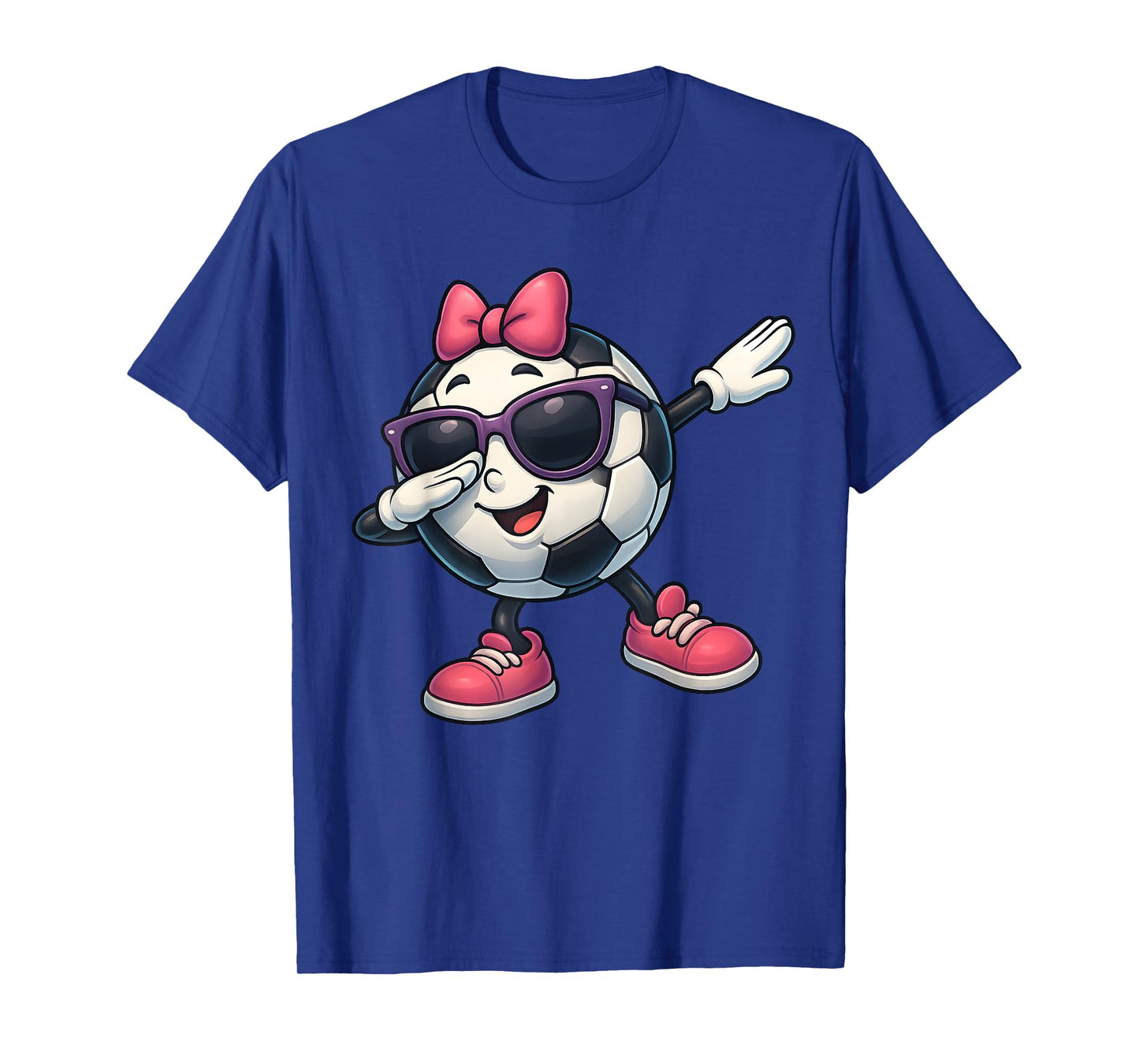 Funny Dabbing Soccer Ball Girl Tee for Kids Youth Fans T-Shirt