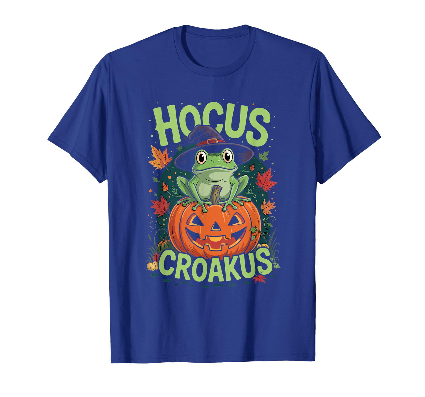 Halloween Frog Witch Pun Hocus Crocus Toad Lover Costume T-Shirt