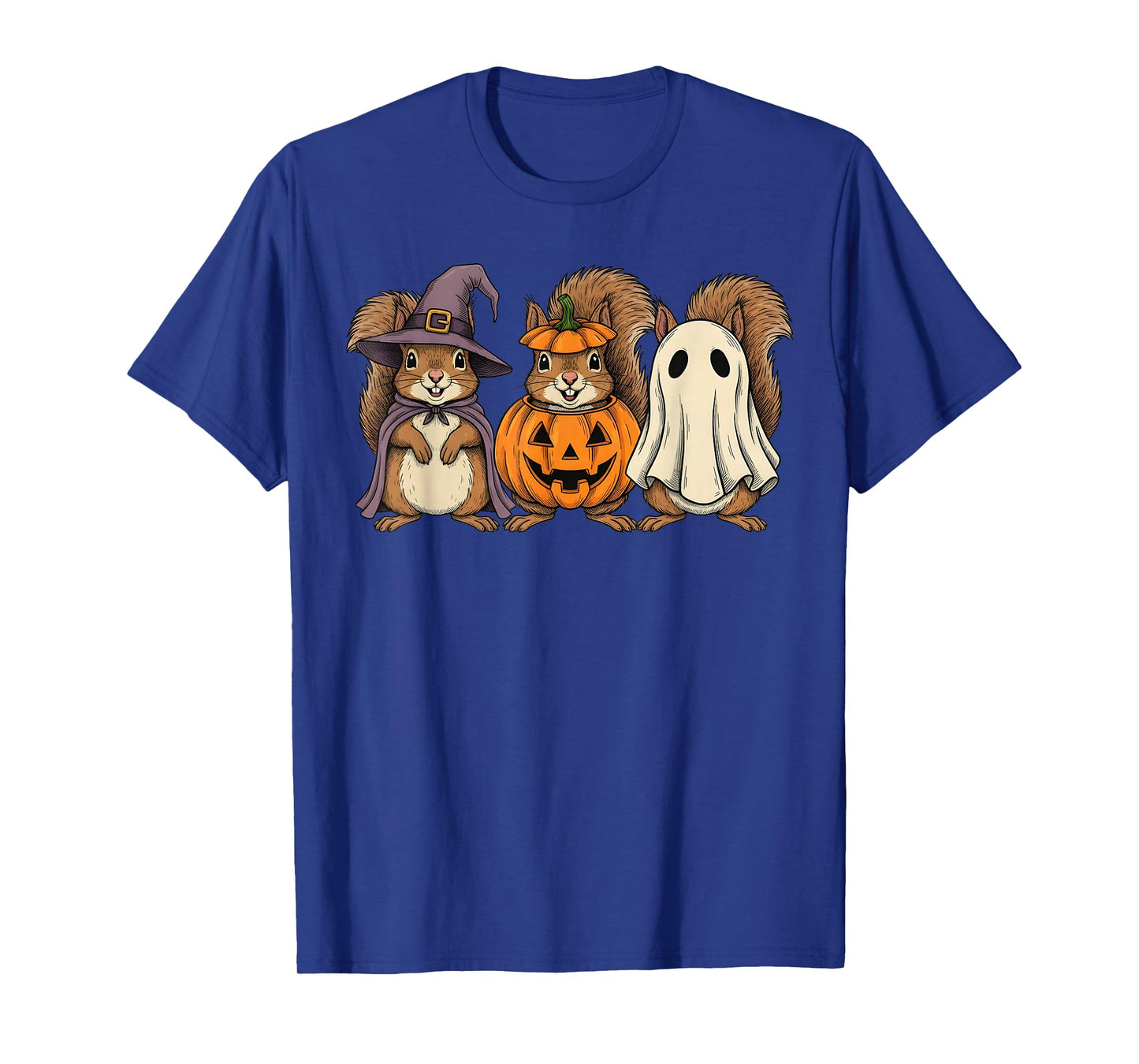 Spooky Ghost Squirrel Lover Pumpkin Halloween T-Shirt