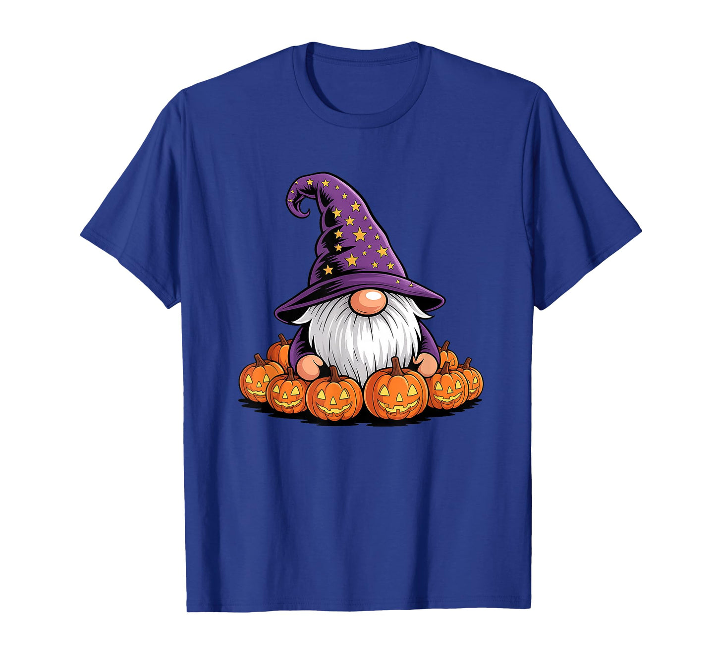Halloween Gnome Cosplay Witch Boo Ghosts Carved Pumpkins T-Shirt