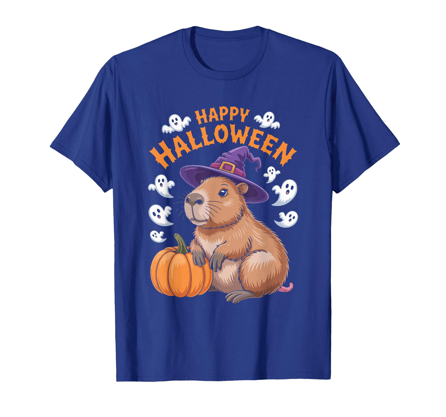 Happy Halloween Capybara Witch Hat T-Shirt