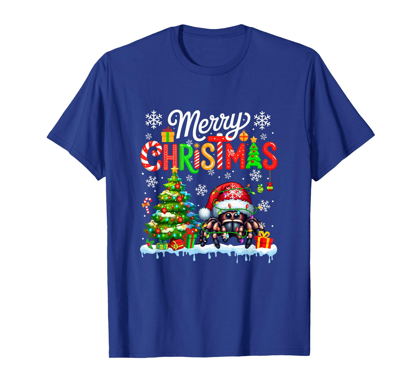 Merry Christmas Santa Spider Colorful Costume Kids Toddler T-Shirt