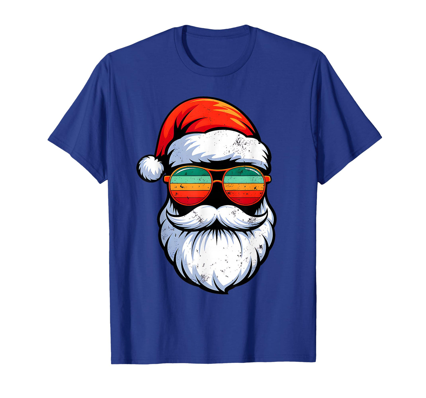 Santa Face Retro Sunglasses Christmas Xmas Men Women Kids T-Shirt