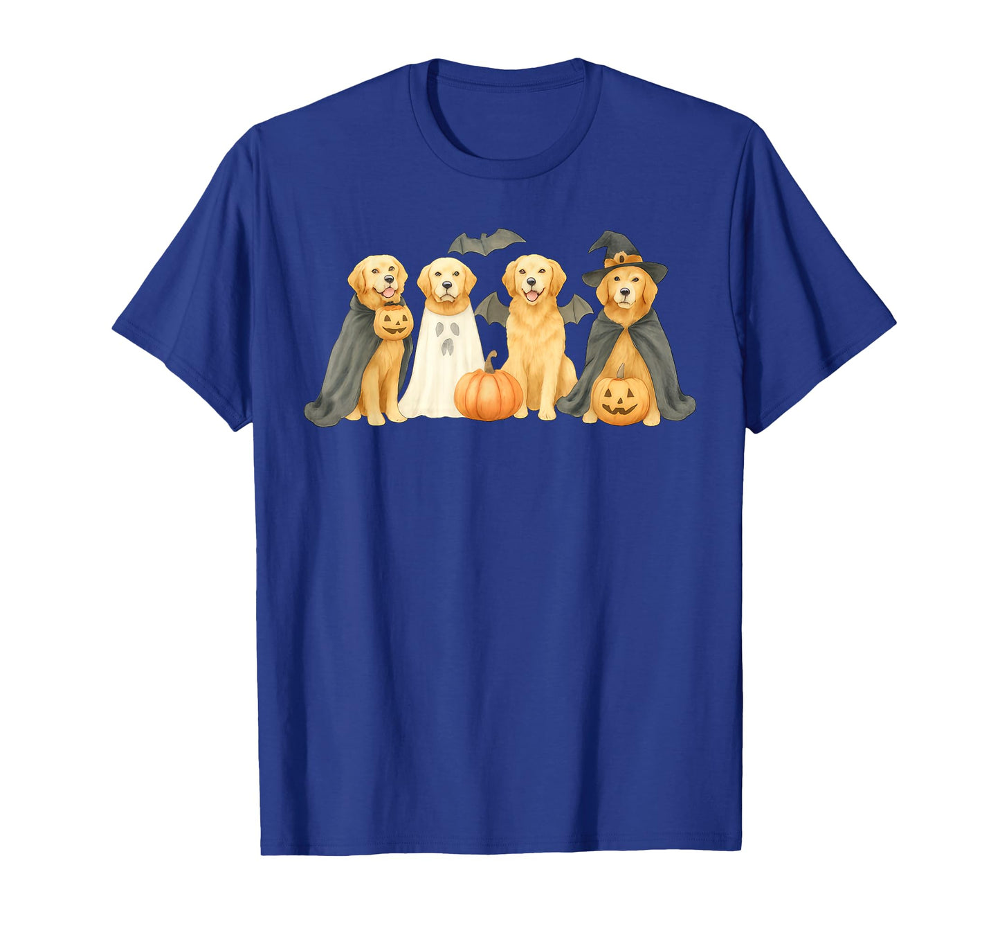 Golden Retriever Ghost Dog Halloween Golden Retriever Witch T-Shirt
