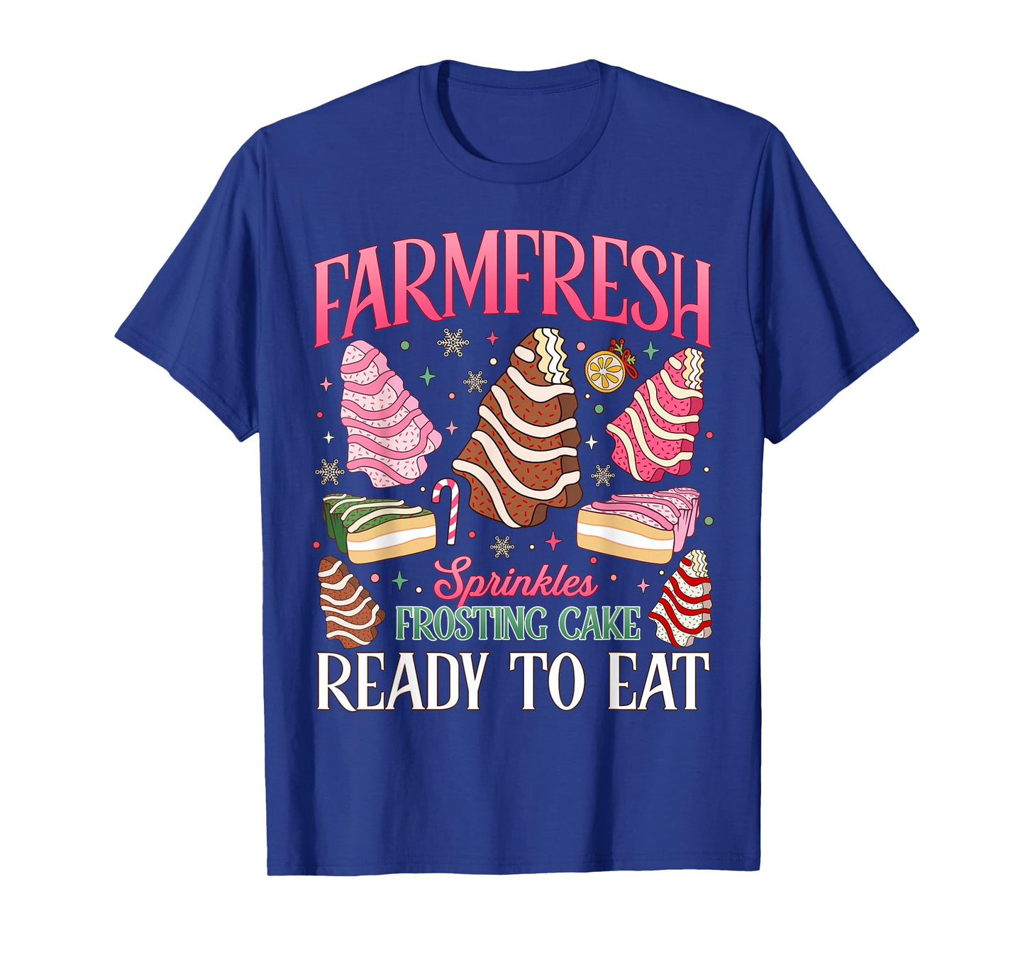 Farm Fresh Sprinkles Frosting Christmas Tree Cake Pajamas T-Shirt