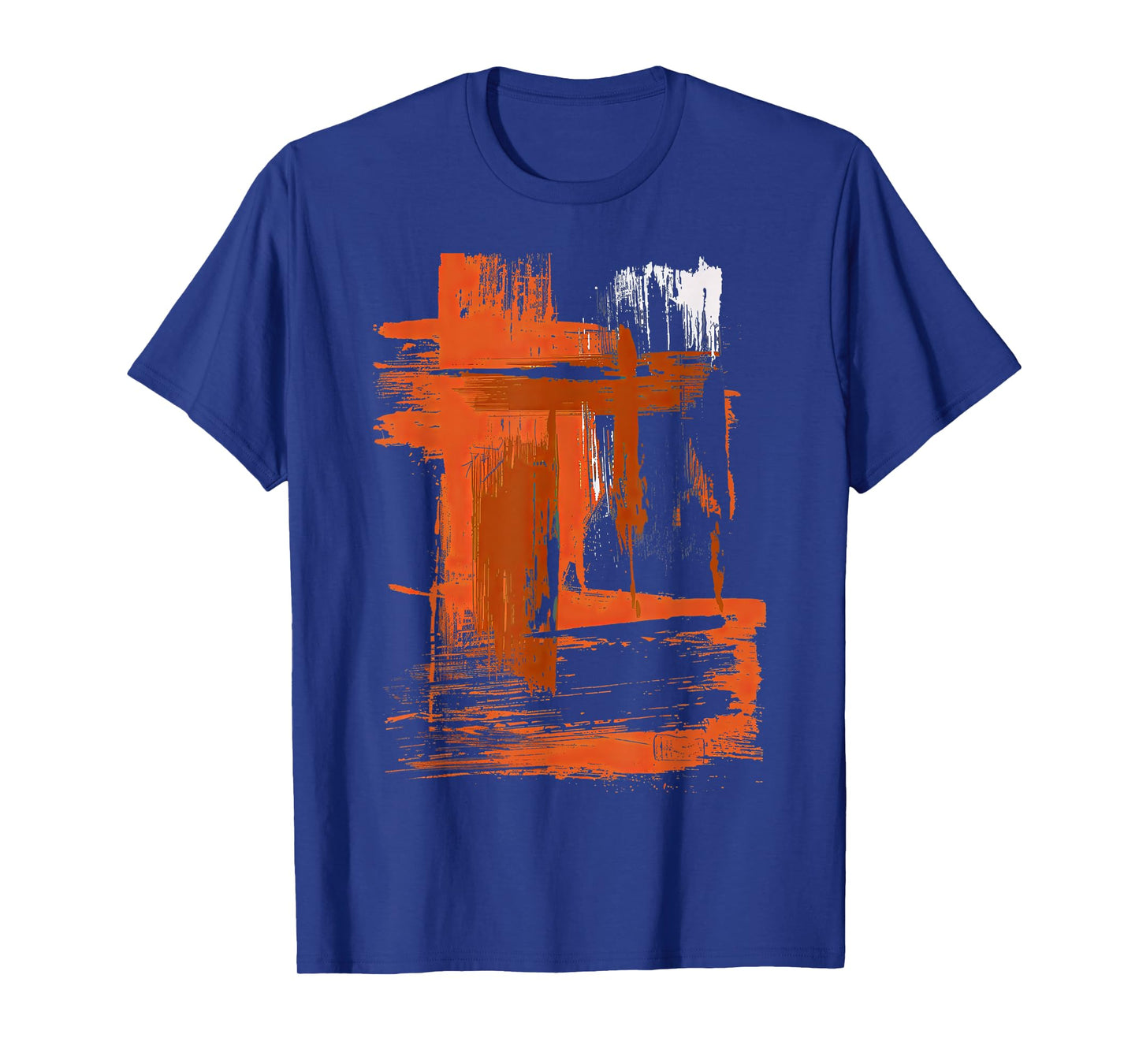 Orange And Black Brushstroke Art T-Shirt