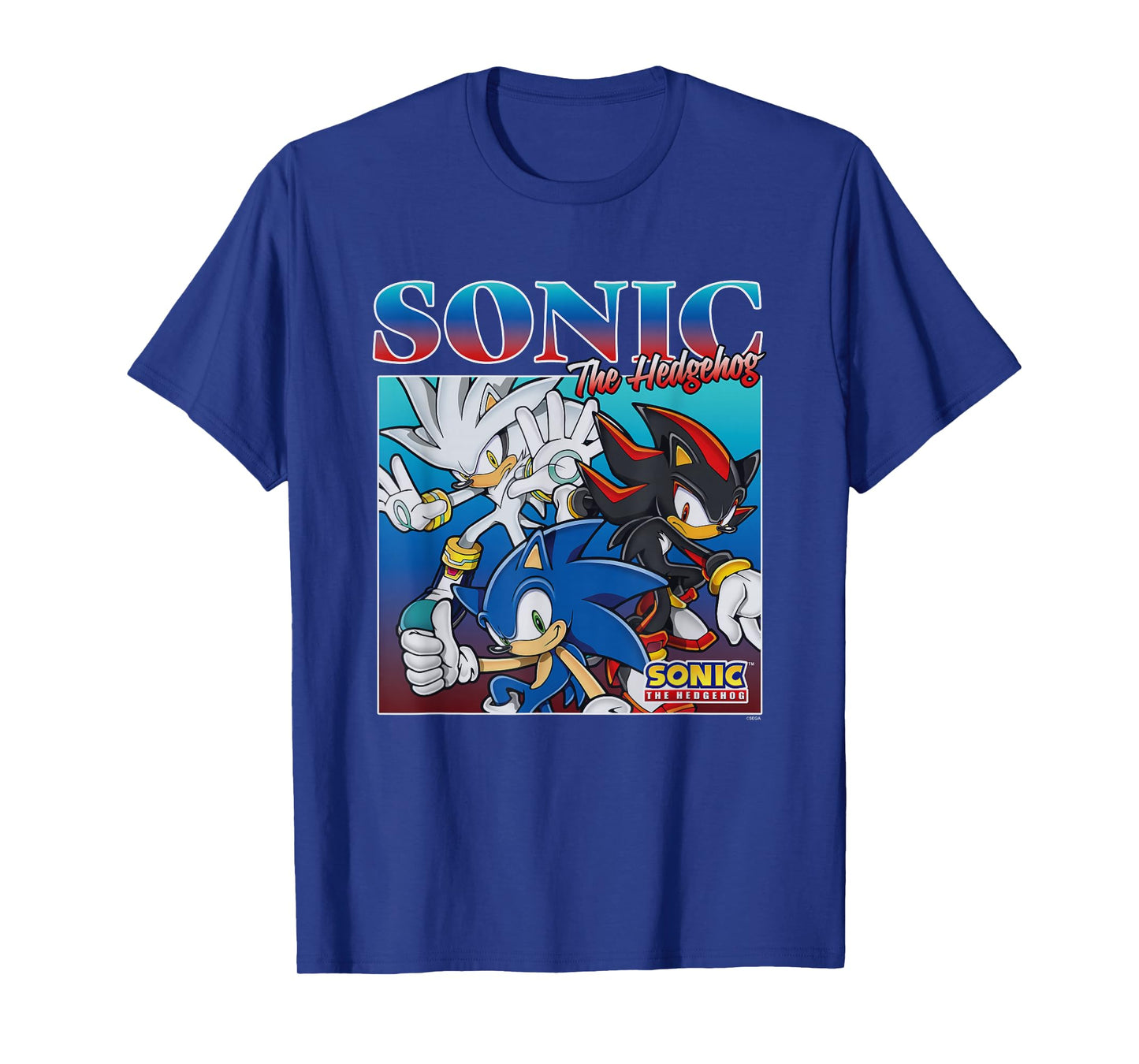 Sonic The Hedgehog Silver Sonic & Shadow Group Shot T-Shirt
