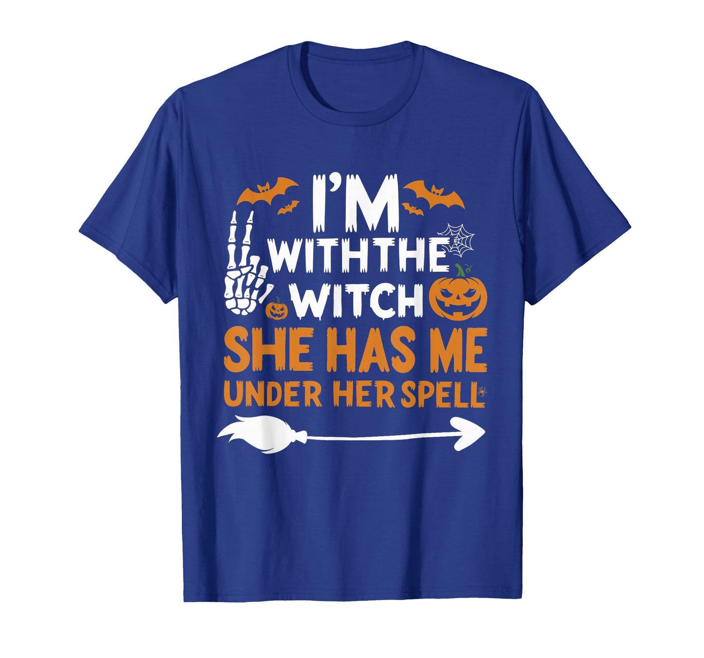 I’m with The Witch Funny Halloween Couple Costume T-Shirt
