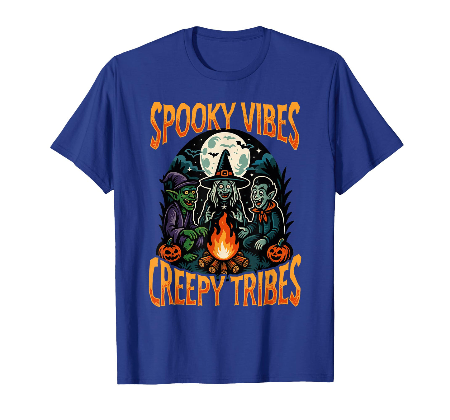 Spooky Vibes Creepy Tribes Halloween Monster T-Shirt
