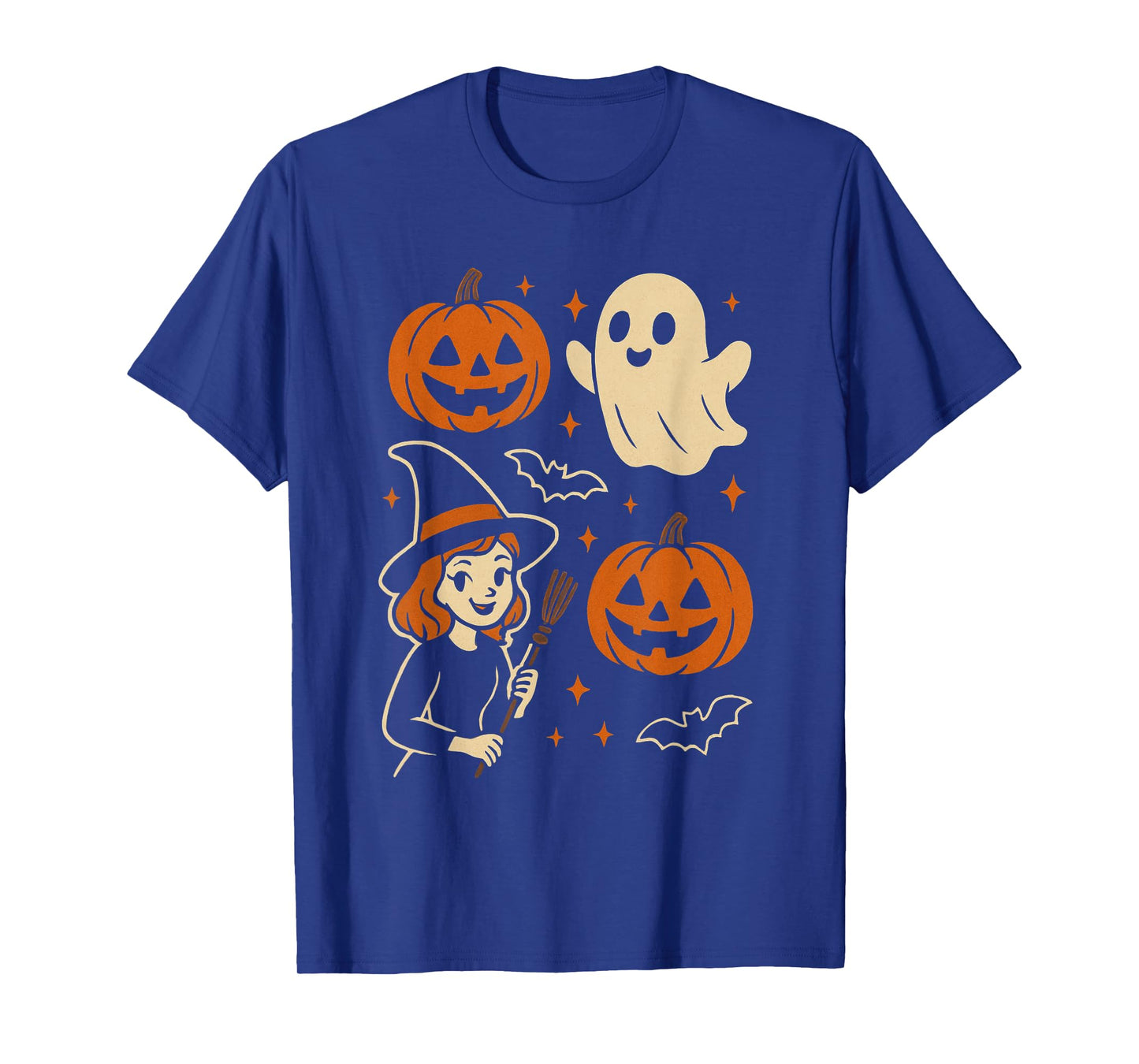 Stay Spooky Funny Pumpkin Cute Ghost Retro Witch T-Shirt