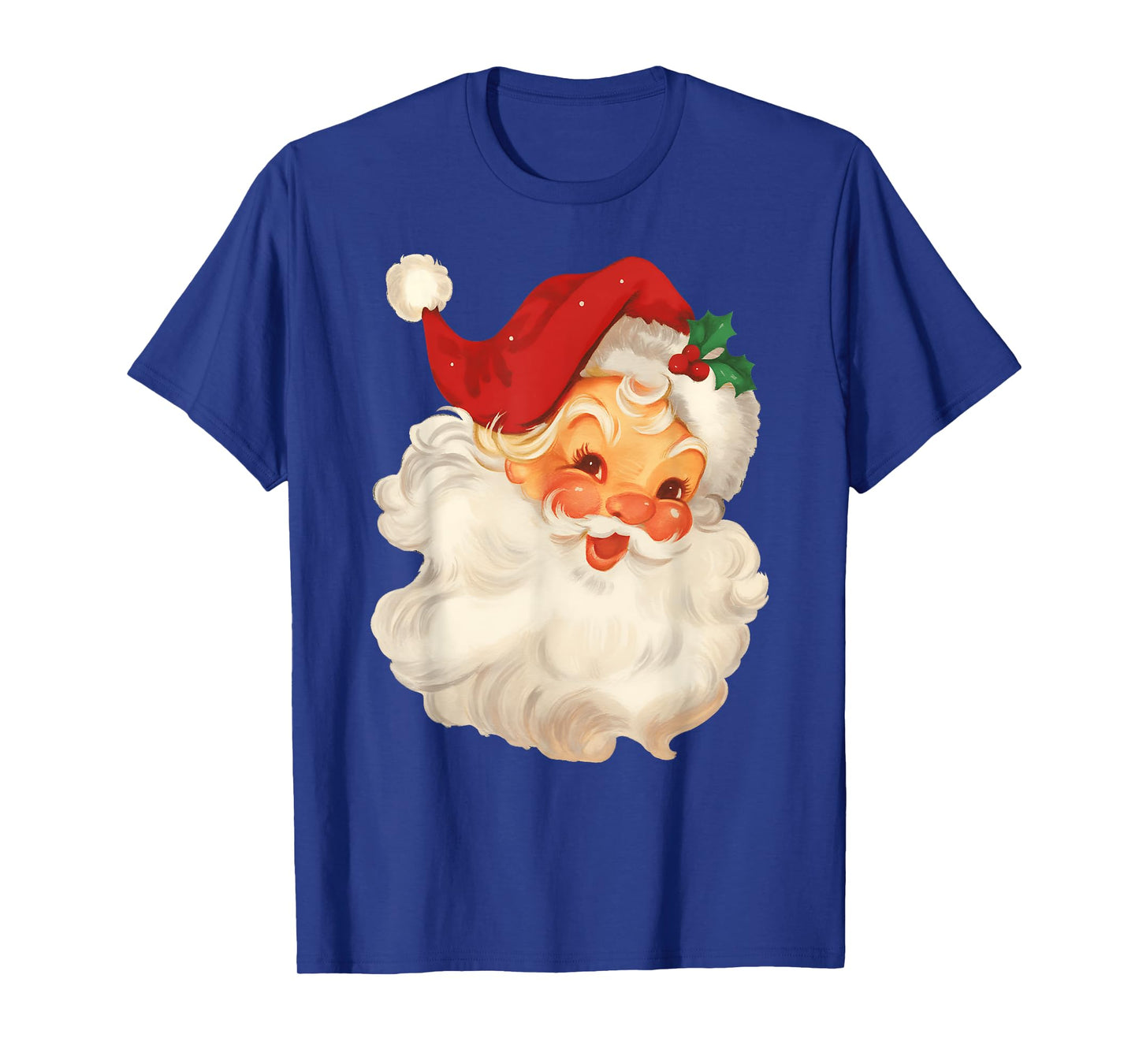 Vintage Retro Jolly Santa Claus Face Christmas Pajamas T-Shirt