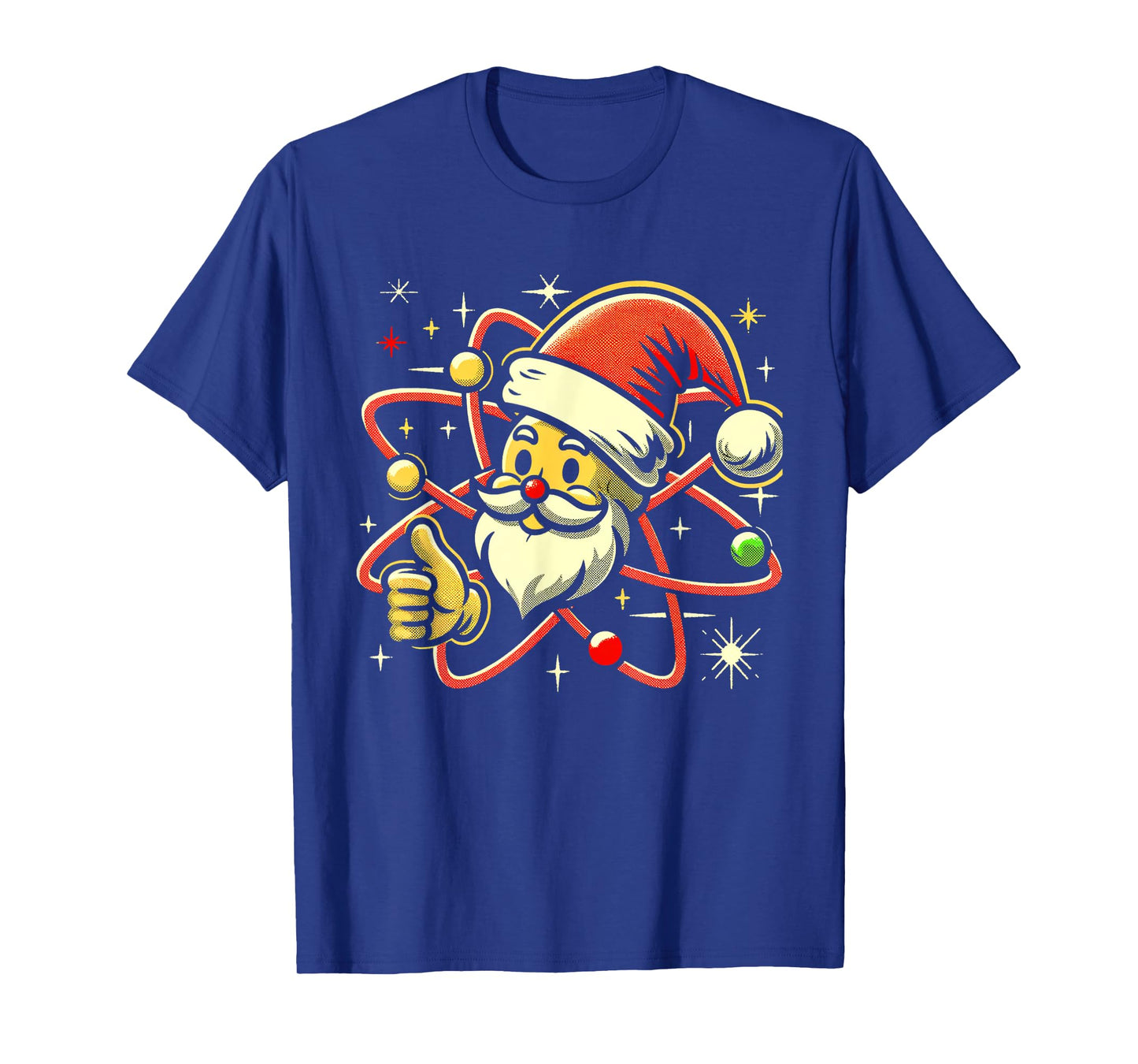 Santa Atom Christmas Thumbs Up Radiation Nuclear Fallout T-Shirt