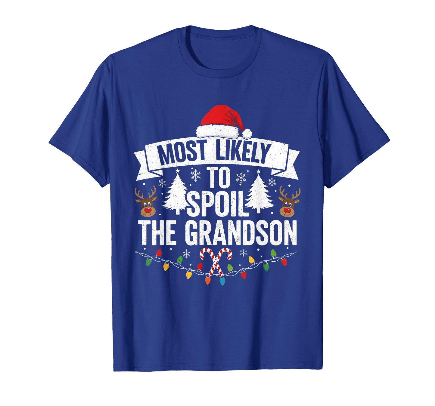 Most Likely to Spoil The Grandson Christmas Party Family T-Shirt