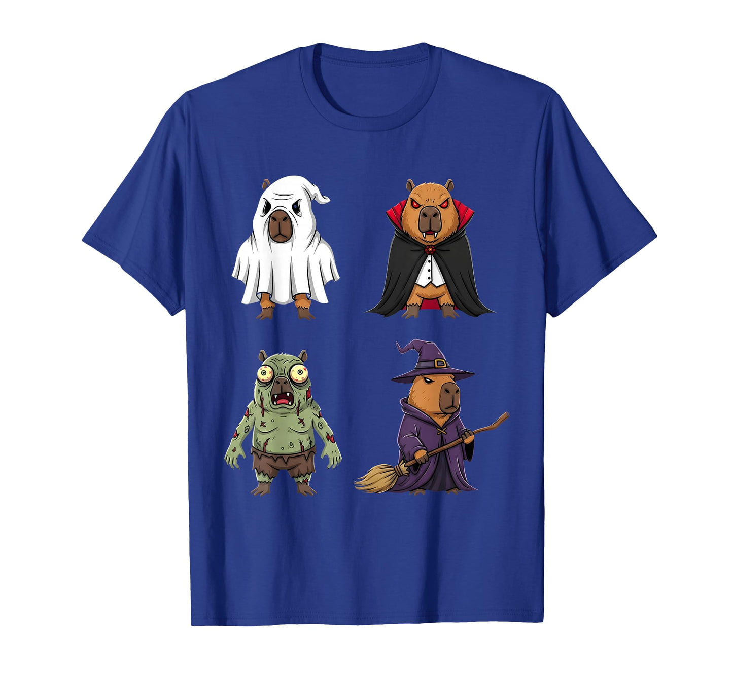 Funny Halloween Capybara Ghost Costume Spooky Animal Design T-Shirt