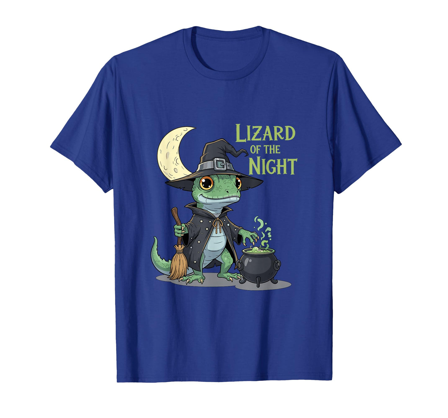 Lizard of The Night Funny Halloween Witch Gecko T-Shirt